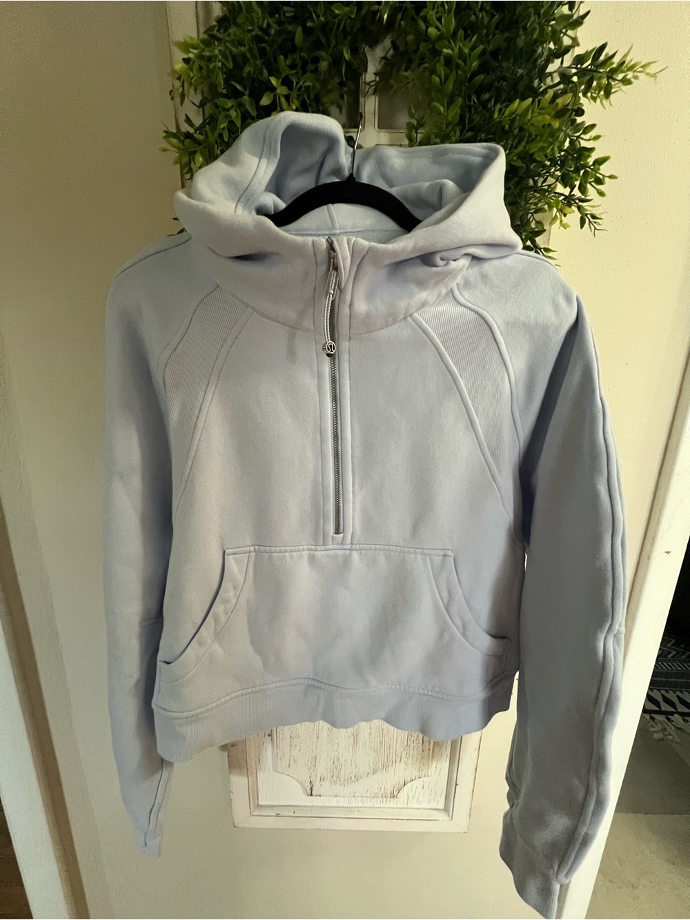 Lululemon Scuba Half-Zip Hoodie light blue
